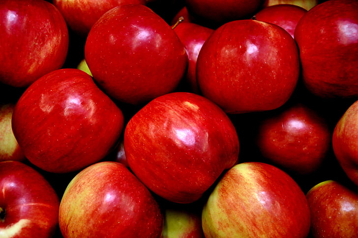 Apple, vermelho, frutas