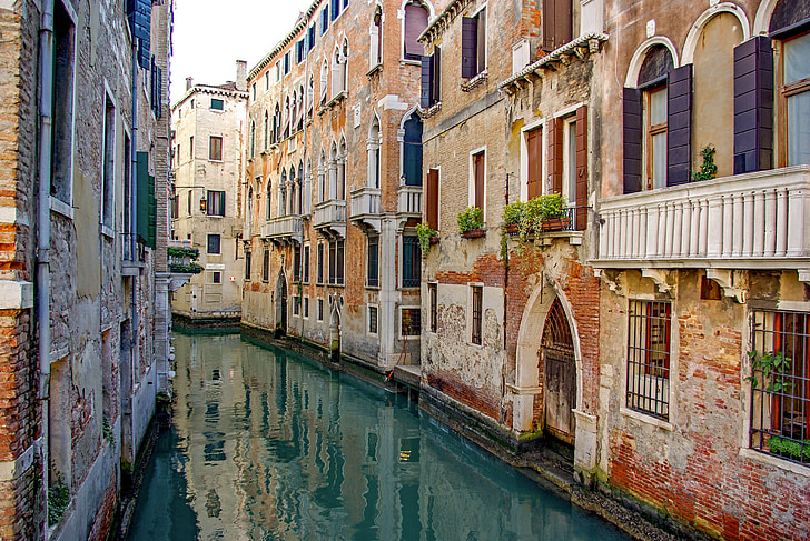 Italia, Veneţia, canal, arhitectura