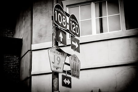 signalizacije, retro, znak na tabli, cesti, Kažipot, Amerika, znak