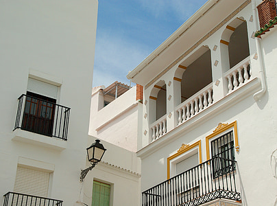 España, Andalucía, patio, balcones, arquitectura