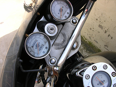 motorsykler, panelet, maskinen, rustfritt, transport, speedometer, bil