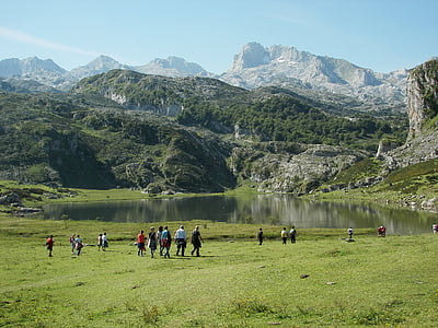 Asturias, Lake, vann, natur, grønn, Spania, fjell