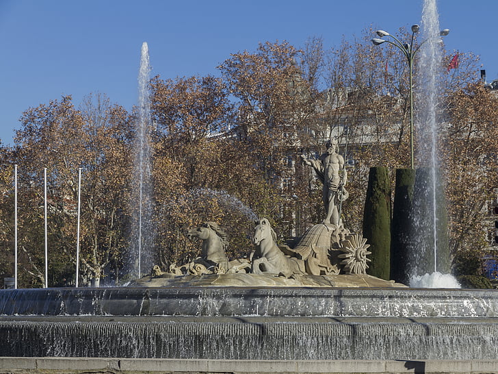 madrid, neptune fountain, sources