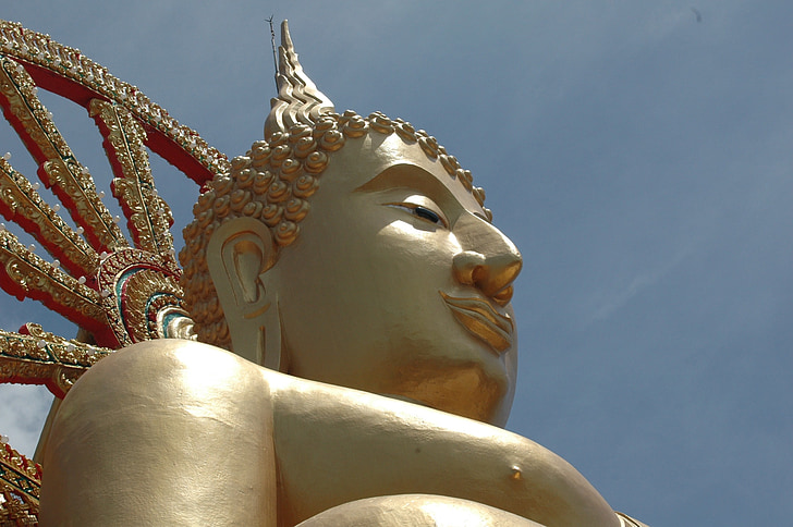 Bouddha, Wat po, Bkk, statue de, Temple, Thaïlande