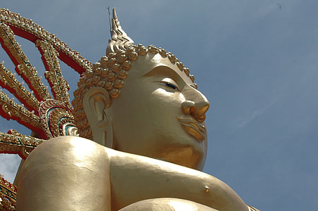 Buda, Wat po, Bangkok, estatua de, Templo de, Tailandia