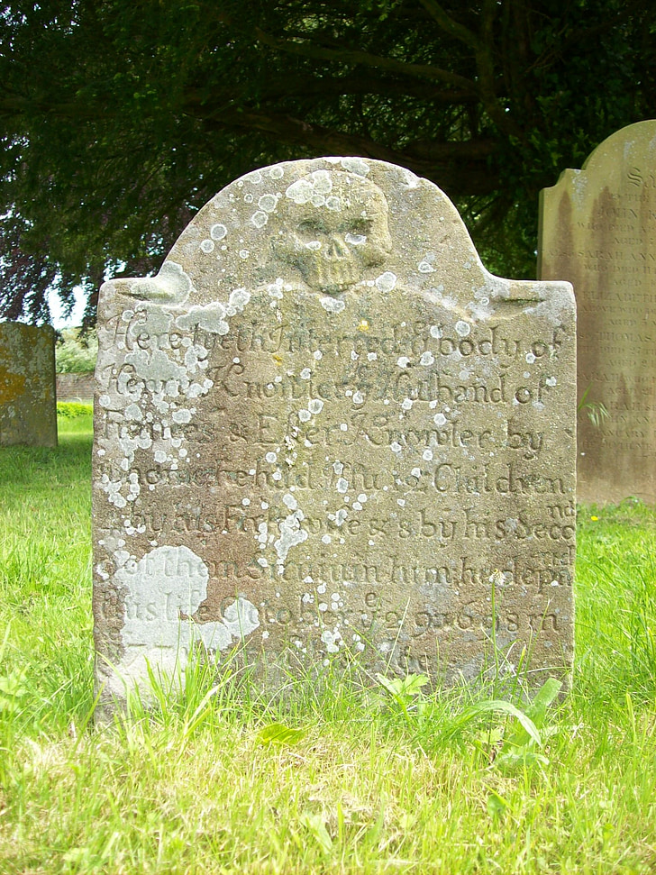 grafsteen, Chilham, eeuw, begraafplaats, kerk, symbool, monument