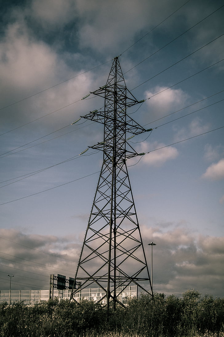power poles, power lines, wires, electricity