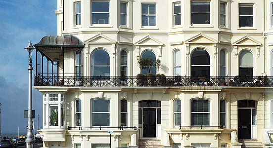 architecture, seaside, hove, balcony, stucco, building, house