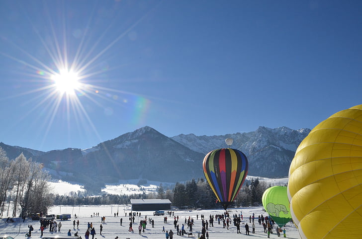 vintersolen, Ballons, luftballong, ballongdannelse, fange ballong, varmluftsballong, Kappadokia