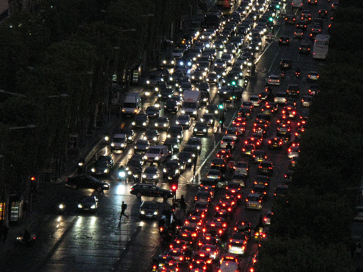 Autos, Road, Om natten, nat, belysning