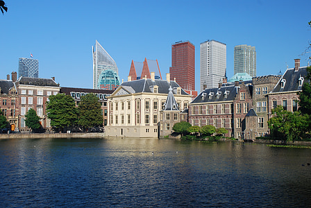 hofvijver, Mauritshuis, ministerier, Haag, Residence, regeringen, Courtyard