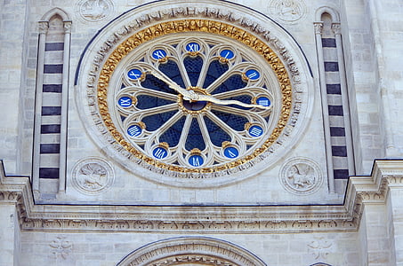 horloge, rosette, St denis, Basilique, Royal, nécropole, les rois de france