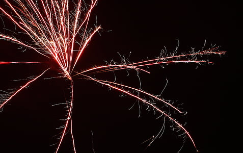 fireworks, radio, new year's eve, new year's day, light, shower of sparks, sylvester