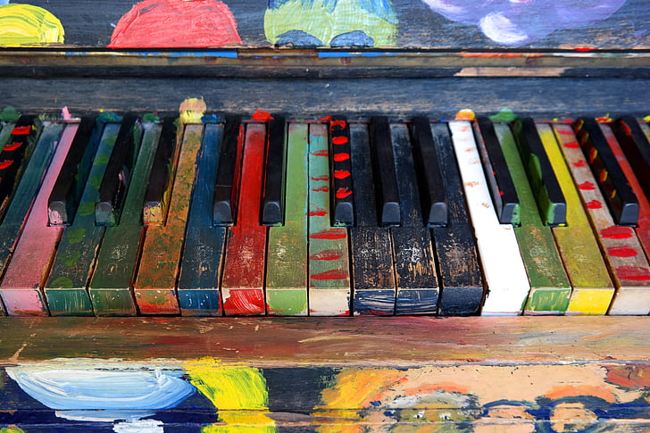 piano, instrument de musique, clavier de piano, clés, instrument, musique, touches du piano