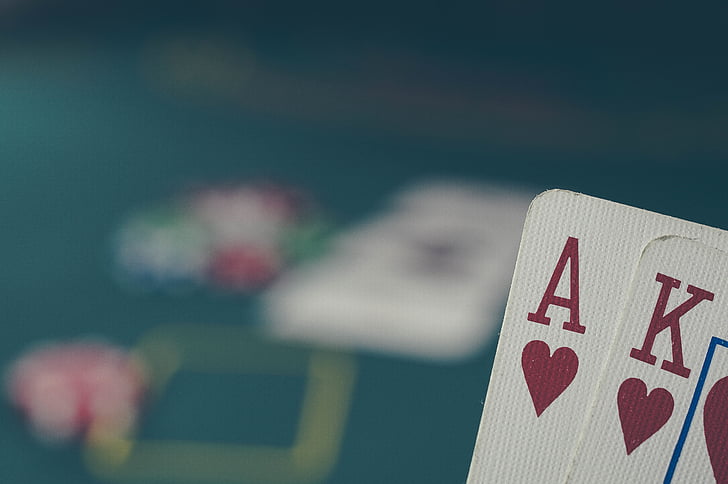 Król, słyszy, pik, Poker, karty, ACE, kasyno