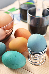 colazione, Pasqua, uova, uovo di animale, cibo, multi colorata, culture