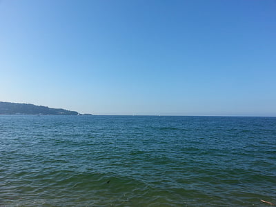 ocean, Panorama, mare, vacanta, albastru, cer, turism