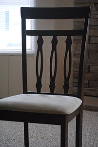 scaun, scaun, interior, mobilier, gol, alb, design