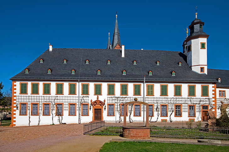 seligenstadt, hesse, germany, monastery, old town, faith, religion