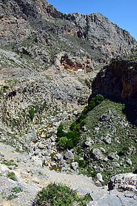 Kreta, Wąwóz, Kurtaliotiko, Rock, góry, krajobraz, Natura