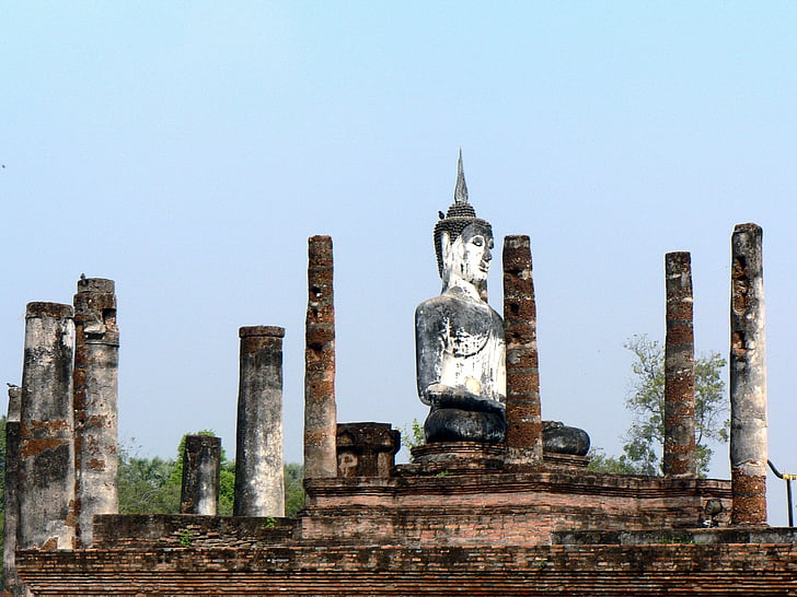 Thajsko, Buddha, Ayutthaya, buddhistický, náboženské, chrám, Buddhismus