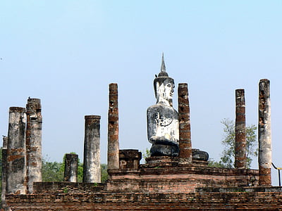 Thailand, Buddha, Ayutthaya, buddhistiska, religiösa, templet, buddhismen