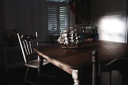 krzesła, Dekoracja, meble, stół, drewno