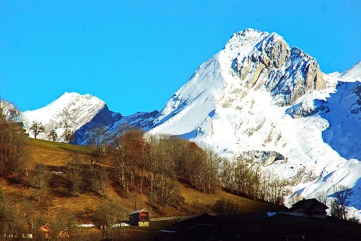 Frankrike, Alperna, Mountain, naturen, vandring, pic, evig snö