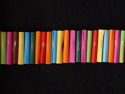 กระดาษ, ม้วน, หลวม, มีสีสัน, สี, กระดาษที่มีสีสัน