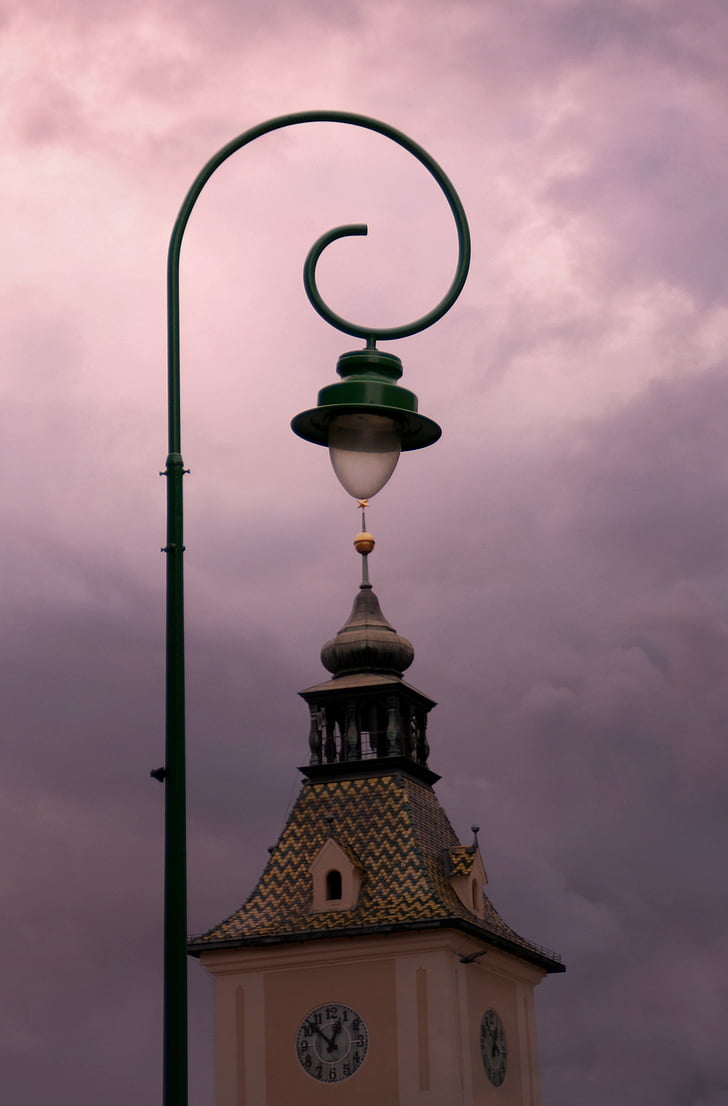svetilnik, stavbe, nebo, Watch, cerkev, oblak, staromodna