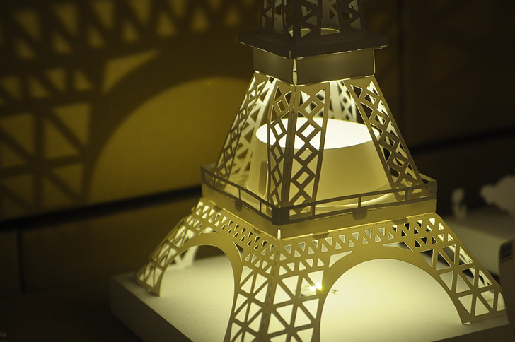 lâmpada, Torre Eiffel, modelo de projeto preliminar, cena, termos on-line