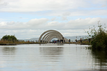Escòcia, Falkirk, Pany, estat d'ànim, reflectint, riu, l'aigua