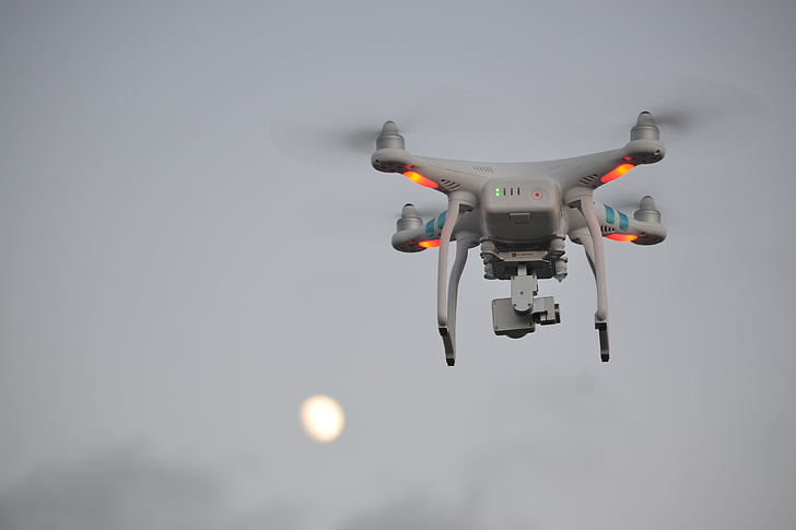 Drone, Quadcopter, RC, fluga, Float, flygplan, övervakning