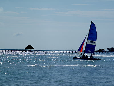 ветроходство, Куба, лодка, море, Кариби, платноходка