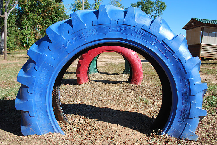 tires, playground, circle, play, toys
