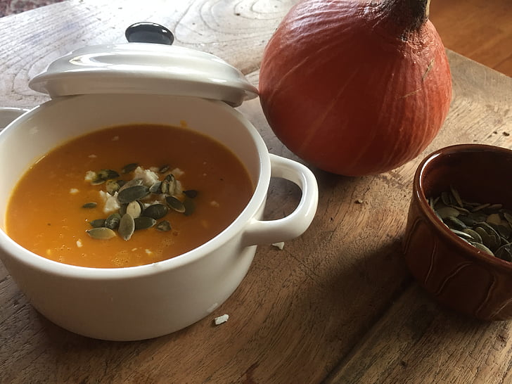 pumpkin, soup, autumn