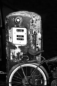 vell, gasolina, antiga estació de gas, bomba de gas, mobles, retro, combustible