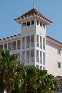hotel, madeira, tower, facade, building, portugal, flower island