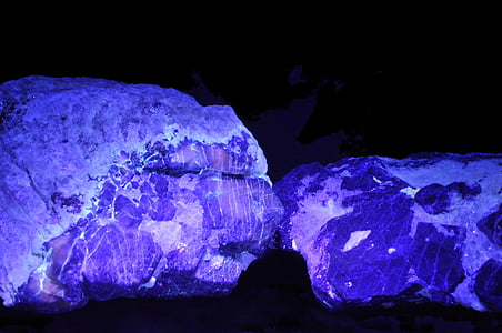 afghanite, lazurite, UV-ljus, mineral, blå, geologi, sten