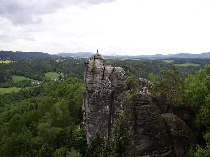 monk, rock, monk character, elbe sandstone mountains, saxon switzerland, saxony