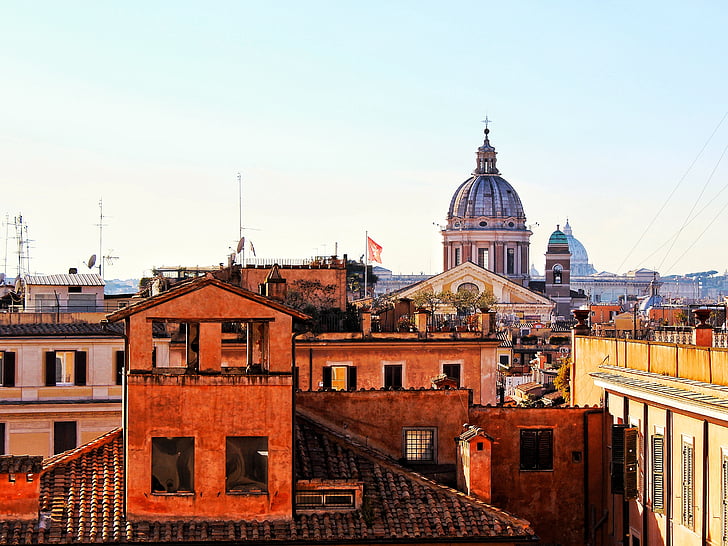 Řím, Itálie, kopule, střecha, Starověký Řím, Roma capitale, starověké
