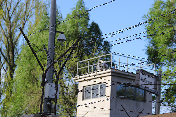 piiri, okastraat, GDR, Saksa, Tower, suletud, Vahitorni