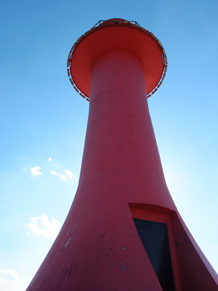 Lighthouse, malý červený maják, Sokcho, Gangwon robiť