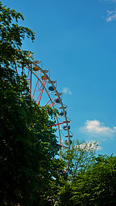 panoramsko kolo Wiener Riesenrad, pošteno, leto trg, vrtiljak, folk festival, prosti čas, merljive prostor