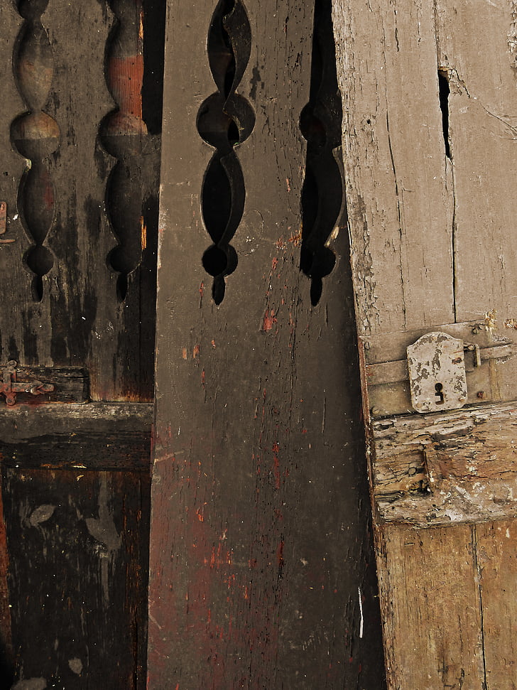 pintu, kayu, lama, tekstur, latar belakang