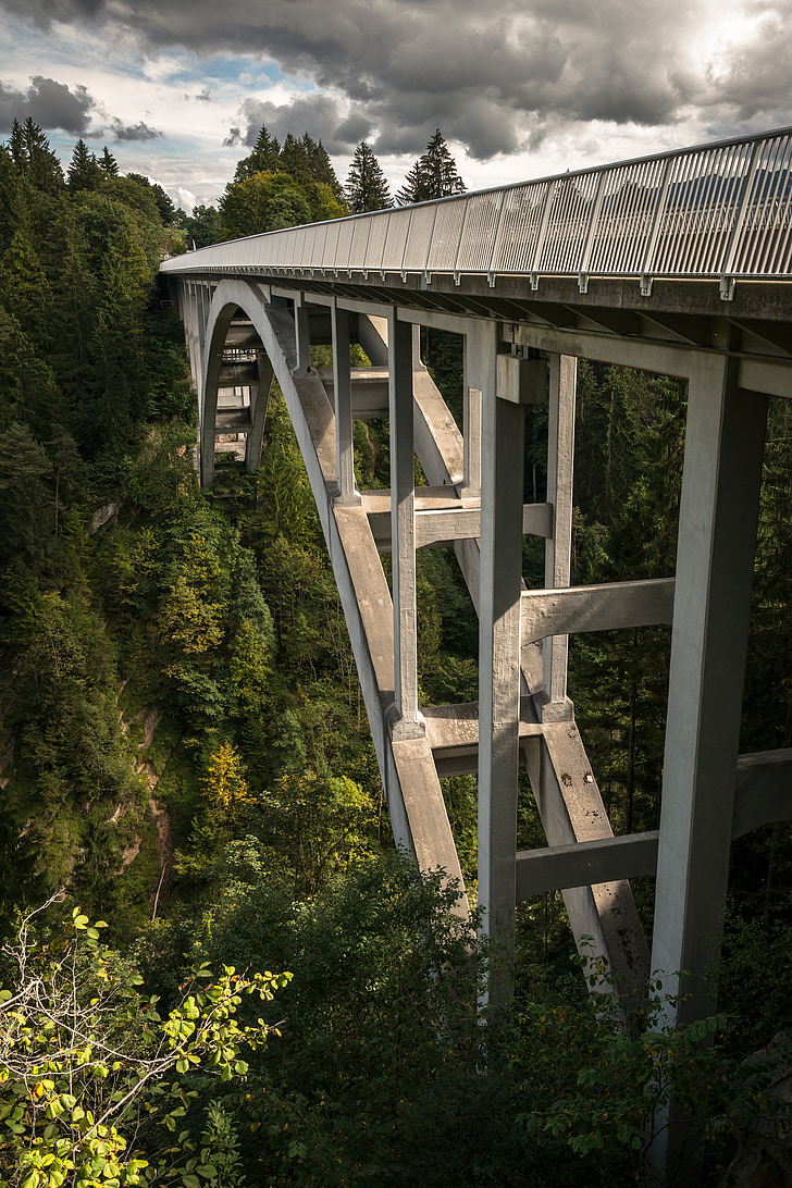 Bridge, juvet, echelsbacher-broen, ammer gorge, ammer, arkitektur, dalen