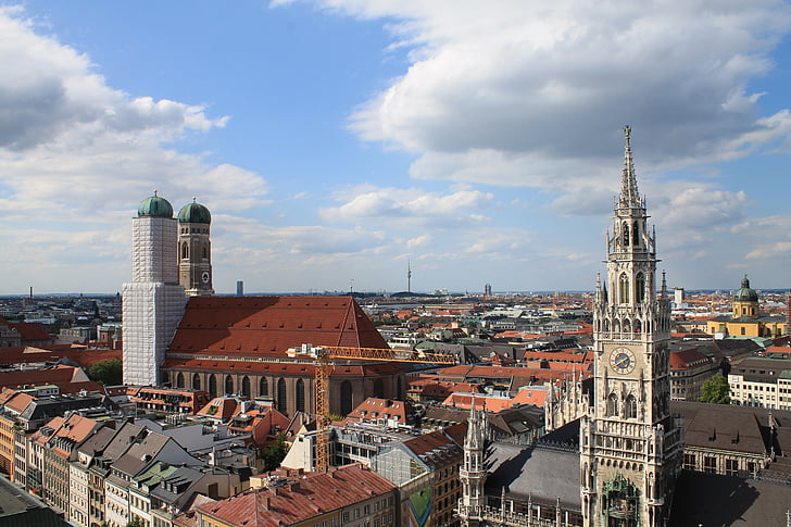 München, kirke, Frauenkirche, Bayern, byen, rådhuset, arkitektur