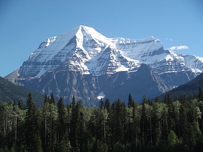 Monte robson, montanha, neve, Canadá, capa de neve