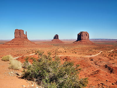Arizona, Utah, krajobraz, góry, Pustynia, Stany Zjednoczone Ameryki, Monument valley