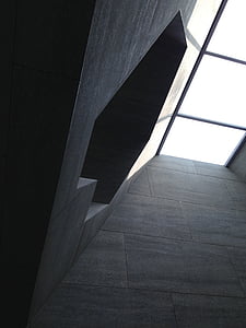 Shenzhen, Musée d’art de Chine, Galerie d’art, bâtiment, géométrie, lucarne, gris